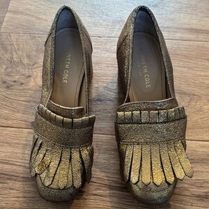 Kenneth Cole Metallic Gold Loafers